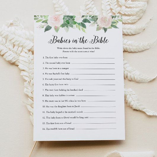 DEVON Babies In the Bible Baby shower Carte de jeu