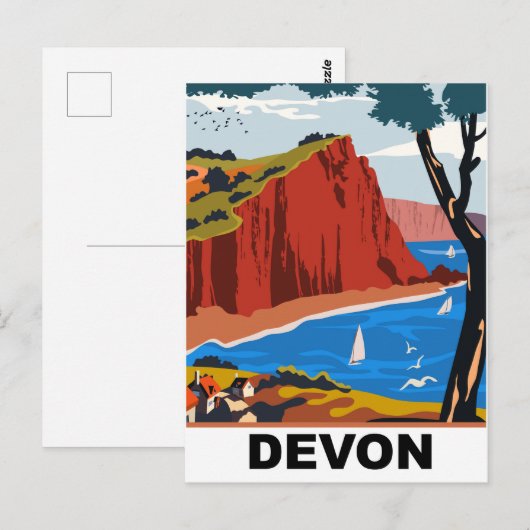 Devon Coast Briefkaart (Voorkant / Achterkant)