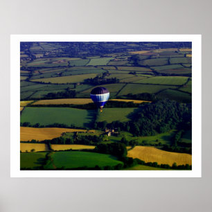 Devon Countryside Hot Air ballon Part 2 Poster