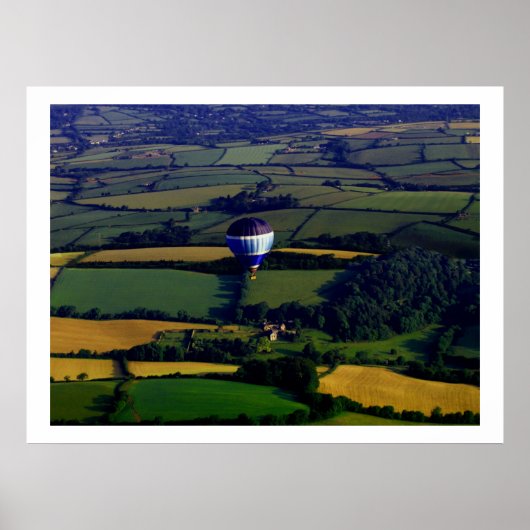 Devon Countryside Hot Air ballon Part 2 Poster (Voorkant)