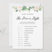 DEVON Devine le bon prix Baby shower carte de jeu (Devant)