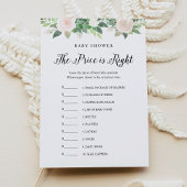 DEVON Devine le bon prix Baby shower carte de jeu