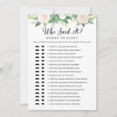 DEVON, die het zei mama papa Baby Game Kaart (Voorkant)