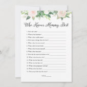 DEVON DIE mama het beste Baby shower Game kent Kaart (Voorkant)