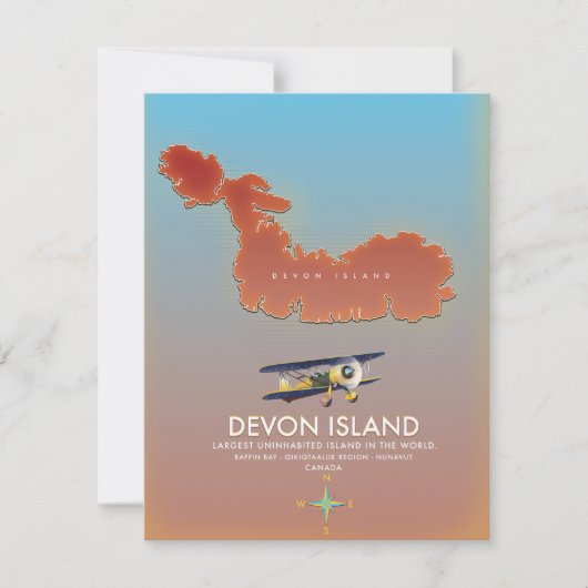 Devon eiland, canada kaart (Voorkant)