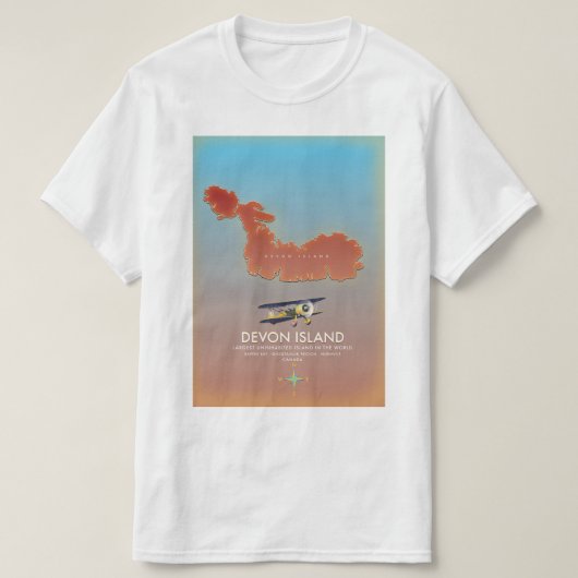Devon eiland, canada kaart t-shirt (Design voorkant)