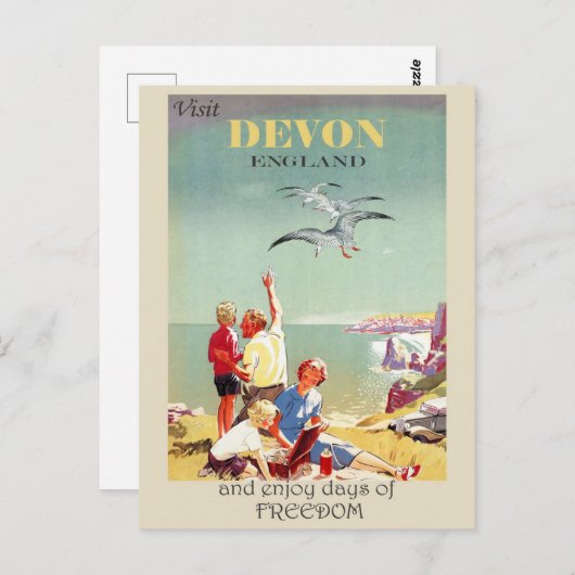 Devon Engeland Engels Reizen Briefkaart (Voorkant / Achterkant)