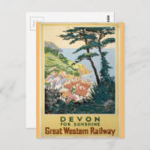 Devon Engels Reisadvertentie Briefkaart (Voorkant / Achterkant)