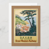  Devon Engels Reisadvertentie Feestdagenkaart (Voorkant / Achterkant)