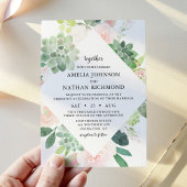 DEVON Fleurs de Succulentes et Rouges Invitation d