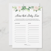 DEVON Floral Name that Baby Tune Baby shower Game Kaart (Voorkant)