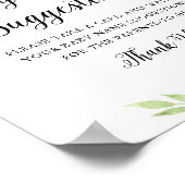 DEVON Greenery Baby Naam Ideeën Spel Sign Poster (Hoek)