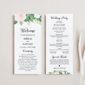 DEVON Greenery Succulent Wedding Programme