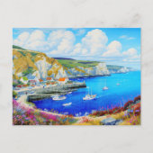 "Devon Harbour Dreamscape" - Een Engels zeegezicht Briefkaart (Voorkant)