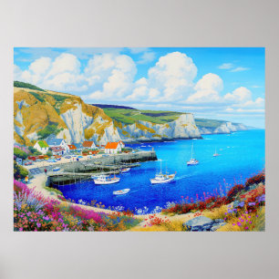 "Devon Harbour Dreamscape" - Een Engels zeegezicht Poster