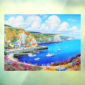 "Devon Harbour Dreamscape" - Een Engels zeegezicht Raamsticker (Vel 3)