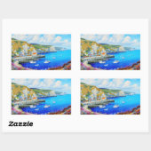 "Devon Harbour Dreamscape" - Een Engels zeegezicht Rechthoekige Sticker (Vel)