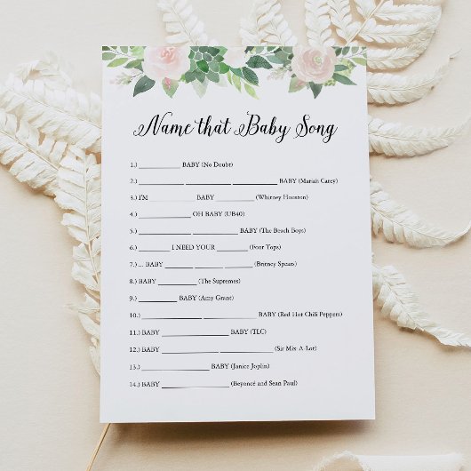 DEVON Name that Baby Song Game Kaart
