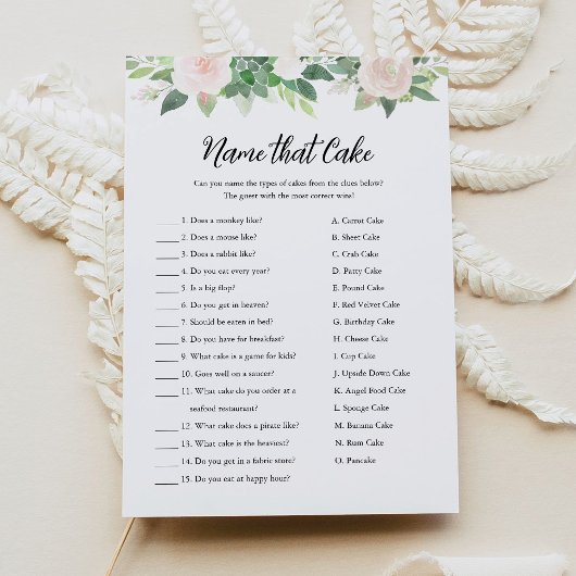 DEVON Nom Qui Cake Fête des mariées Carte de jeu