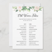 DEVON Old Wives Tales Baby shower Game Kaart (Voorkant)