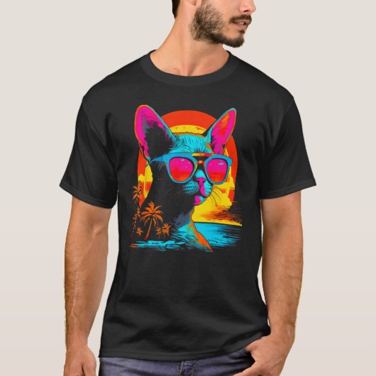 Devon Rex Cat Beach T-shirt (Voorkant)
