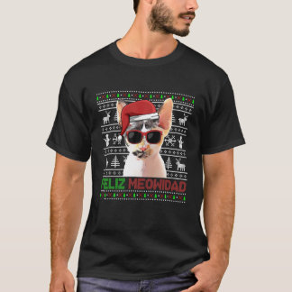 Devon Rex Cat Feliz Meowidad Funny Kerstmis T-shirt