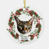 Devon Rex Cat Keramisch Ornament (Voorkant)
