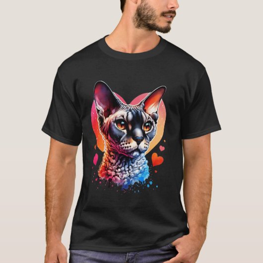 Devon Rex Cat Lover Devon Rex T-shirt (Voorkant)
