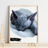 Devon Rex Cat Print | Kat-wanddruk