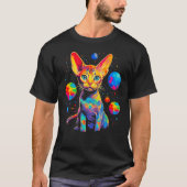 Devon Rex Cat Space T-shirt (Voorkant)