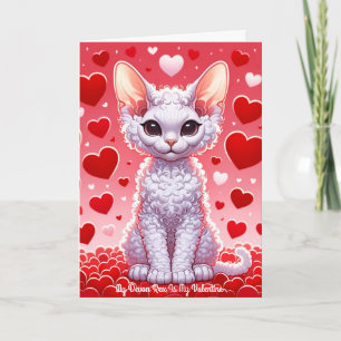 Devon Rex Cat Valentine Purr Carte de vacances