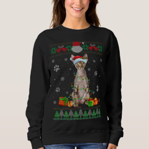 Devon Rex Chat drôle Vilain Noël Sweat Sa