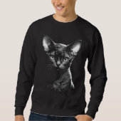 Devon Rex Dark Art Men's Black Sweater (Voorkant)