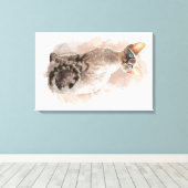 Devon Rex kat Canvas Afdruk (Insitu (Houten vloer))