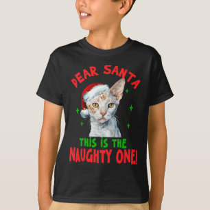 Devon Rex Kat Kerstmis Beste Kerstman Dit is de Na T-shirt