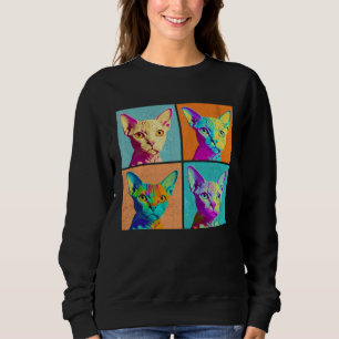 Devon Rex Pop Illustratie Kleurrijk Dier Vrouwen Trui