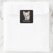 Devon Rex Vierkante Sticker (Tas)