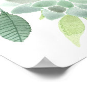 DEVON Succulent Baby shower Welkom 18x24 Poster (Hoek)