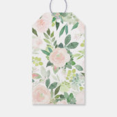 DEVON Succulent Blush Floral Baby shower Favor Cadeaulabel (Achterkant)