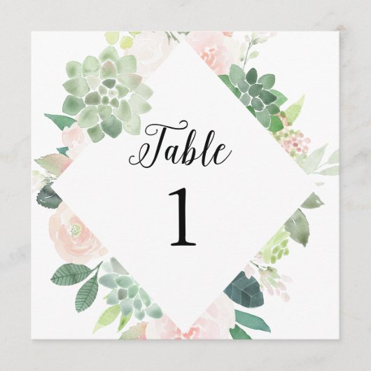 DEVON Succulent Greenery Table Number 5,25-inch vi Programma (Voorkant)