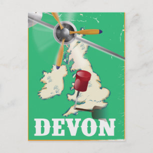 Devon vintage reisposter briefkaart