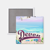 Devon vintage vluchtreisposter magneet (Voorkant / Achterkant)