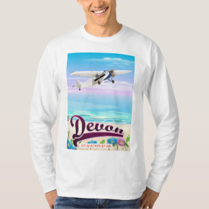 Devon vintage vluchtreisposter t-shirt
