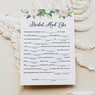 DEVON Vrijgezellenfeest Libs, vul het spel Blanks Kaart