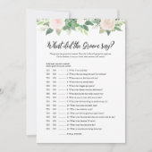 DEVON Wat zei de bruidegom Bridal Game Kaart (Voorkant)