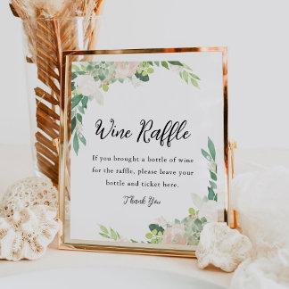 DEVON Wine Raffle Vrijgezellenfeest Spel teken Poster