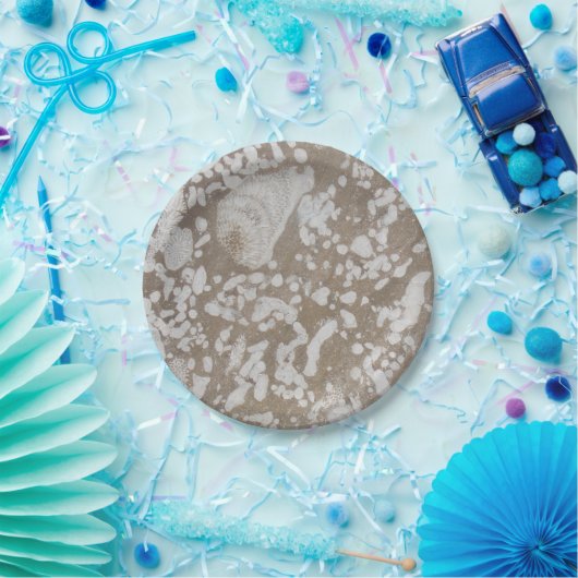 Devonian Fossil Paper Borden Papieren Bordje (Feest)