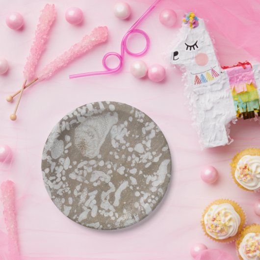 Devonian Fossil Paper Borden Papieren Bordje (Feest)