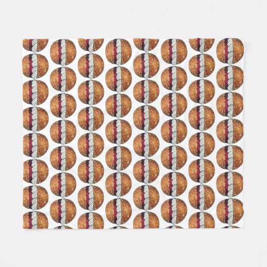 Devonshire Split British Pastry Pastries UK Baking Fleece Deken (Voorkant (Horizontaal))