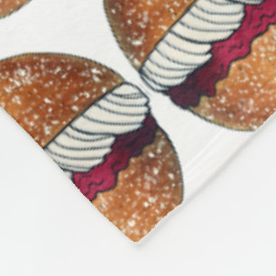 Devonshire Split British Pastry Pastries UK Baking Fleece Deken
